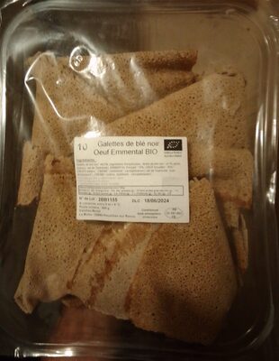 Galettes de blé noir œuf emmental bio