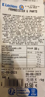 Framboisier 6 parts