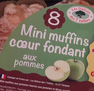 Mini muffins coeur fondant aux pommes
