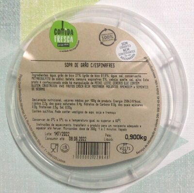 Sopa de Grão c/Espinafres