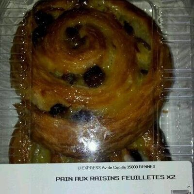 Pains aux raisins feuilletés