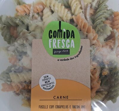 Fusilli com Cogumelos e Bacon Uni