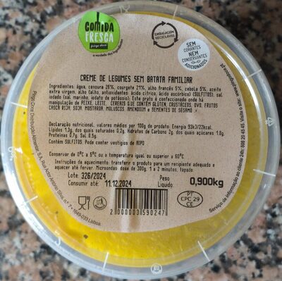 Creme de Legumes sem Batata Familiar