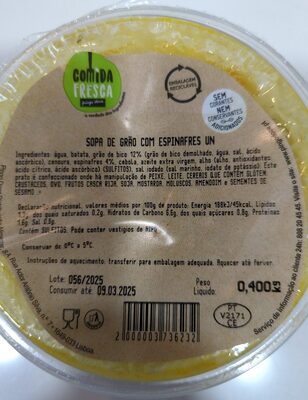 Sopa de Grão com Espinafres Un