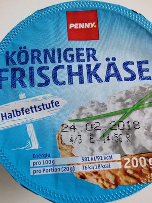 Körniger Frischkäse, Halbfettstufe