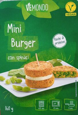 Mini burger con spinaci