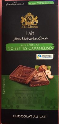 Chocolat lait fourré praliné