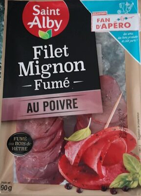 Filet mignon fumé au poivre