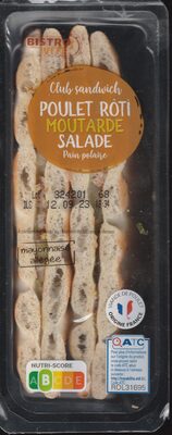 Sandwitch poulet roti moutarde