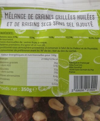 Mélange de graines grillées