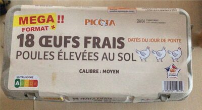 18 œufs frais