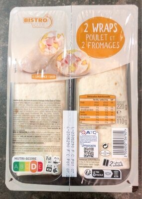 Wraps poulet & 2 fromages