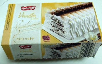 Vanilla Flavour Layered Ice Cream Log