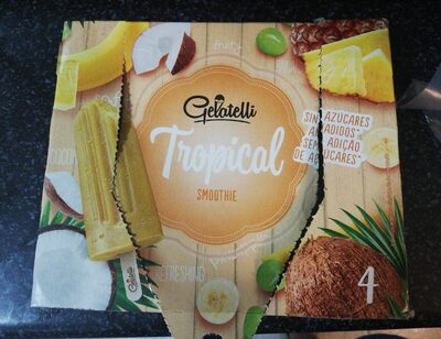 Tropical smoothie, pineapple, banana & coconut
