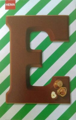 Lettre E en chocolat