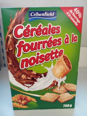 Céréales fourrées à la noisette