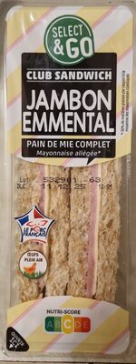 Club sandwich jambon emmental