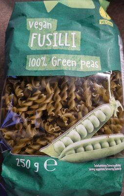 fusilli vegan pasta 100% green peas