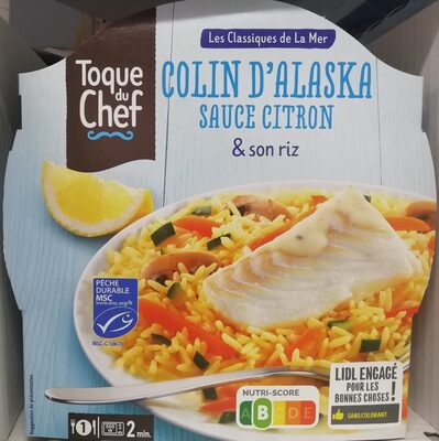 Colin d'Alaska, sauce citron & son riz