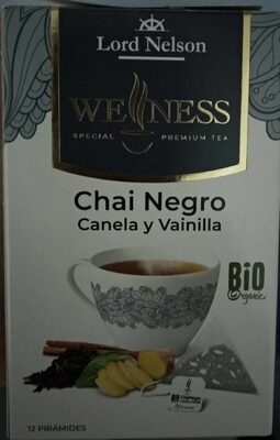 Wellness chai negro canela y vainilla