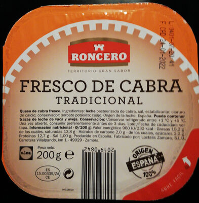Queso fresco de cabra tradicional
