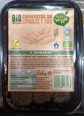 Croquetas de espinaca y tofu