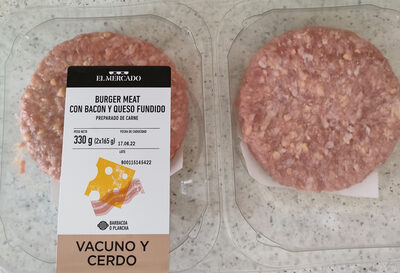 Burger meat con bacon y queso fundido