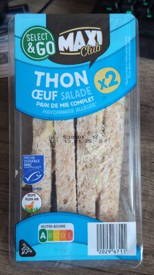 Sandwich maxi thon œuf salade x2