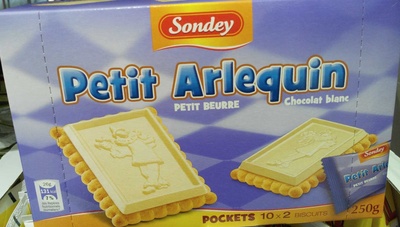 Petit Arlequin - Biscuit petit beurre enrobé de chocolat blanc