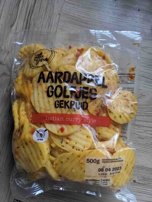 Aardappel golfjes gekruid indian curry style