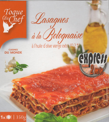 Lasagne à la Bolognaise à l'huile d'olive vierge extra (0,2%)
