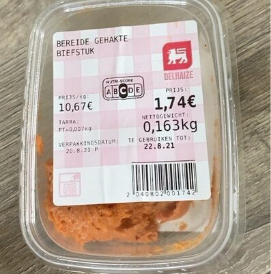 Bereide gehakte Biefstuk