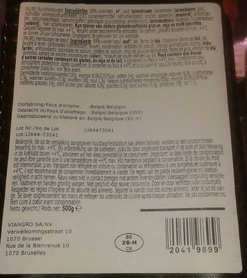 Hamburger  boeuf