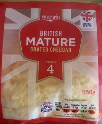 British mature grated cheddar