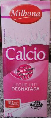 Leche UHT desnatada calcio