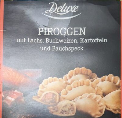 Piroggen mit Lachs, Buchweizen, Kartoffeln und Bauchspeck