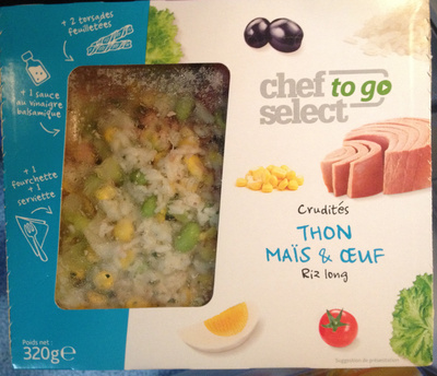 Crudité Thon Maïs et Oeuf Riz long