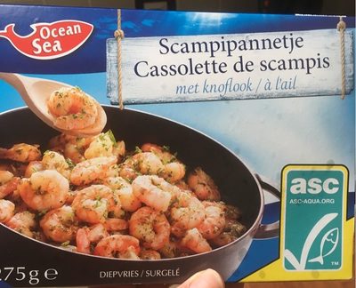 Cassolette de scampis a l'ail