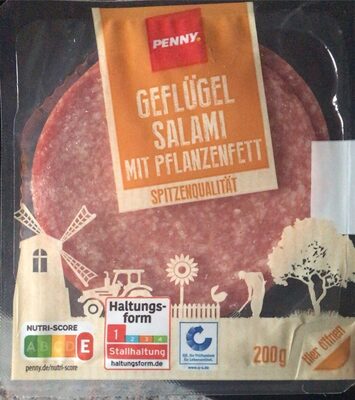 Geflügel salami mit pflanzenfett
