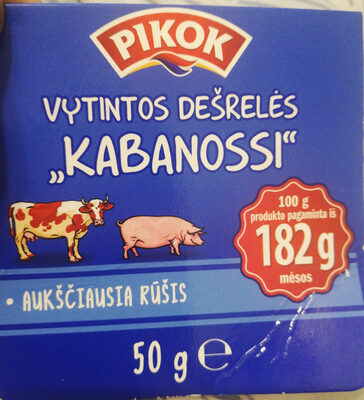 Vytintos kiaulienos ir jautienos dešrelės and 'Kabanossi'