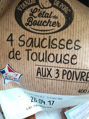 Saucisse toulouse au trois poivres