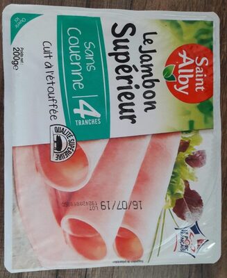 Jambon supérieur cuit à l'étouffée