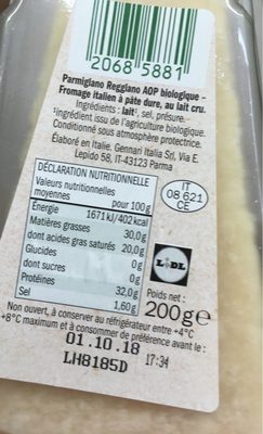 Parmigiano reggiano bio
