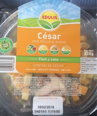 Cesar con pollo y queso