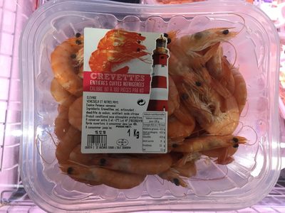Crevettes entières cuites réfrigérées