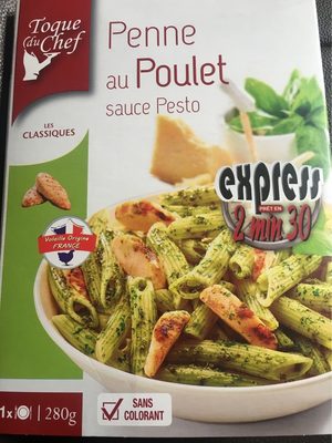 Penne au poulet sauce pesto