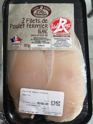 2 Filets de poulet fermier blanc