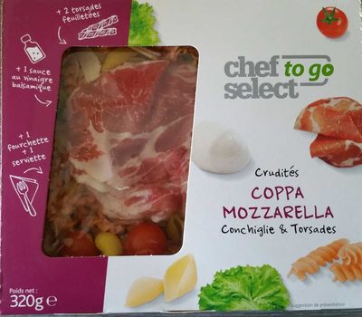 Salade coppa mozzarella, conchiglie & torsades