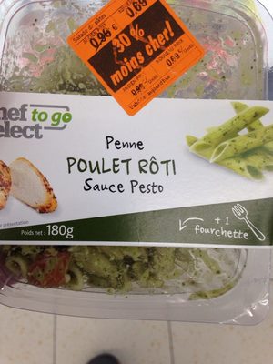 Penne poulet roti