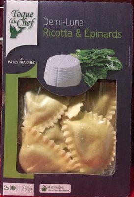 Demi-lune  ricotta et épinards